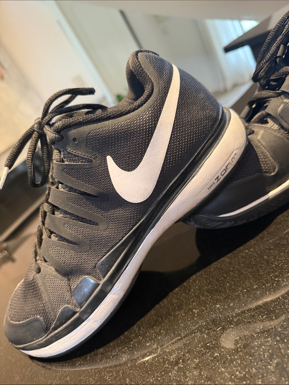 Nike Black and White Mesh Training Sneakers